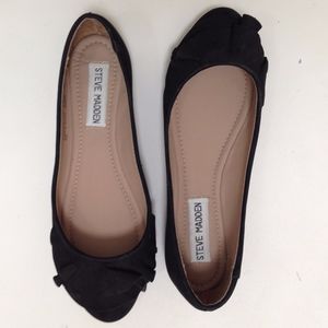 Steve Madden Girls Black Shoes Ruffles on Top, 5